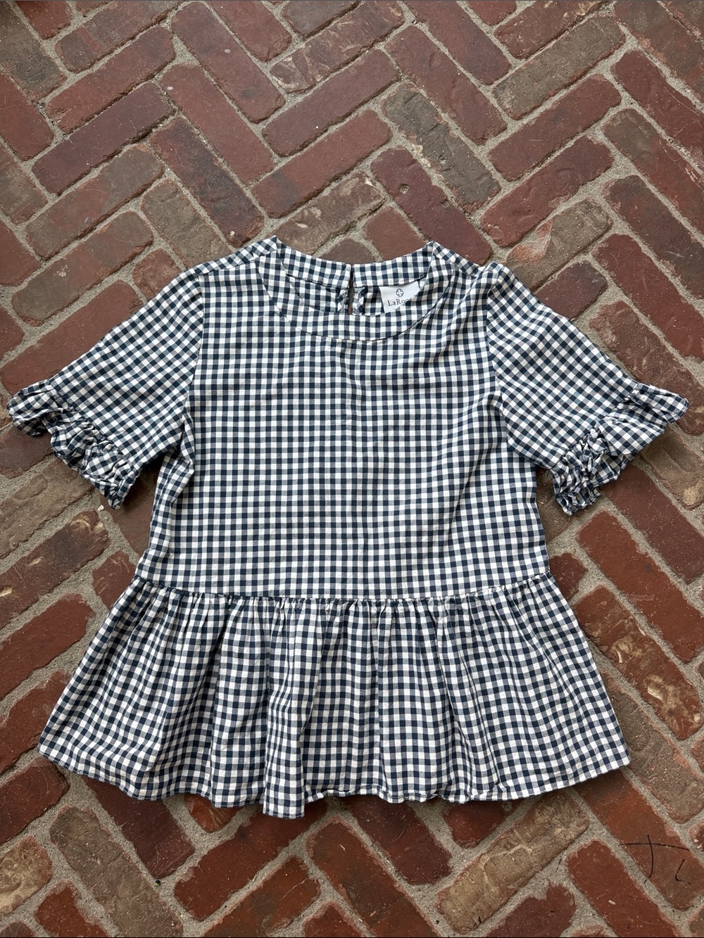 La Roque Betty B Gingham Blouse Top